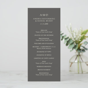 Andrea Brown Elegant Wedding Program