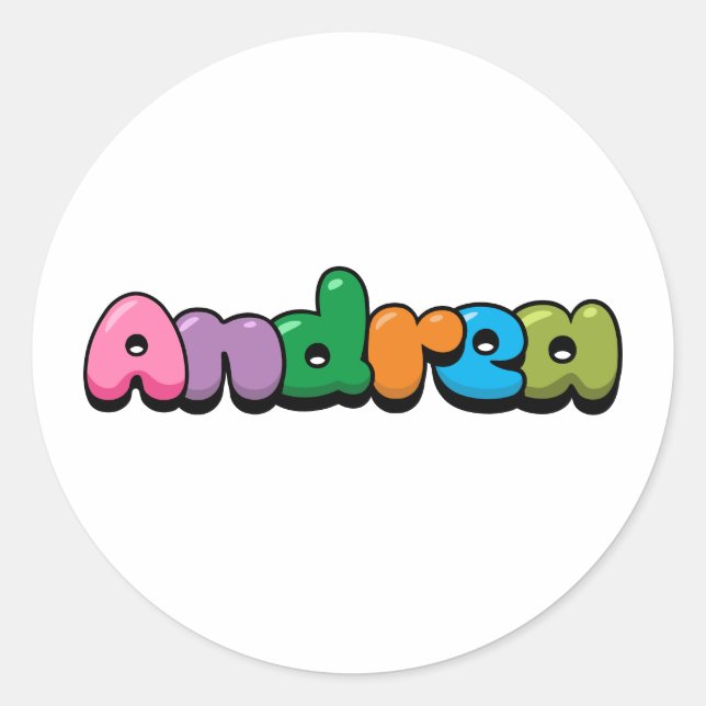 Andrea Classic Round Sticker (Front)