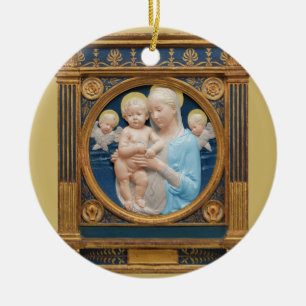 Andrea Della Robbia c1485 Madonna and Child Ceramic Ornament