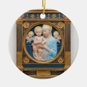 Andrea Della Robbia c1485 Madonna and Child Ceramic Ornament