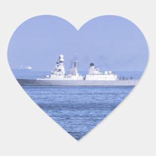 Andrea Doria Italian Destroyer Heart Sticker
