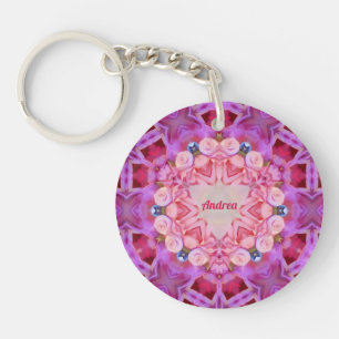 ANDREA ~ Green Mauve Pink Shades ~ Keychain
