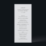 Andrea Grey Elegant Wedding Program<br><div class="desc">Traditional and elegant wedding program featuring a minimalist layout with a your monogram at the top along with your details in a classic serif font. The colour theme is light grey and may be changed to any colours you choose in the design editing tool. This simple and minimal program is...</div>