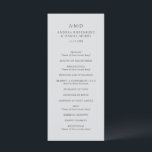 Andrea Grey Elegant Wedding Program<br><div class="desc">Traditional and elegant wedding program featuring a minimalist layout with a your monogram at the top along with your details in a classic serif font. The colour theme is light grey and may be changed to any colours you choose in the design editing tool. This simple and minimal program is...</div>