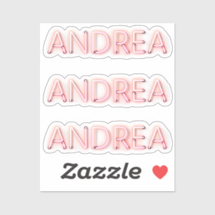 Andrea Name in Glowing Neon Lights