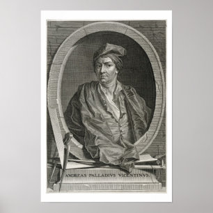 Andrea Palladio (1508-80) engraved by Bernard Pica Poster
