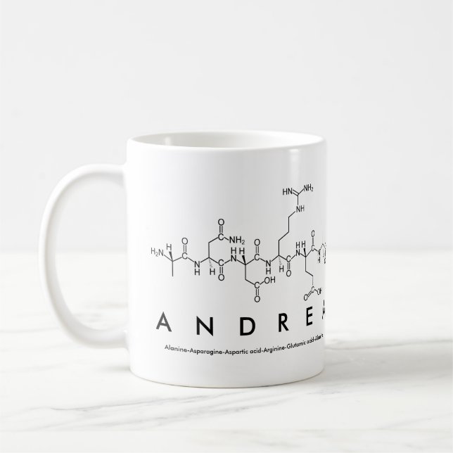 Andrea peptide name mug (Left)