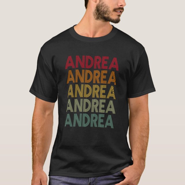 Andrea Retro Name Humour Nickname T-Shirt (Front)