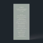 Andrea Sage Green Elegant Wedding Program<br><div class="desc">Traditional and elegant wedding program featuring a minimalist layout with a your monogram at the top along with your details in a classic serif font. The colour theme is sage green and ivory and may be changed to any colours you choose in the design editing tool. This simple and minimal...</div>