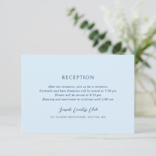 Andrea Sky Blue Elegant Wedding Enclosure Card