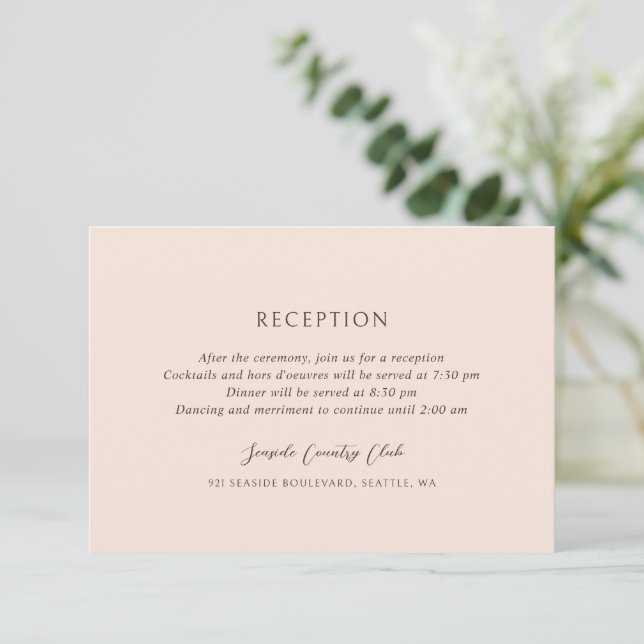 Andrea Tan Elegant Wedding Enclosure Card (Standing Front)