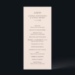 Andrea Tan Elegant Wedding Program<br><div class="desc">Traditional and elegant wedding program featuring a minimalist layout with a your monogram at the top along with your details in a classic serif font. The colour theme is tan and may be changed to any colours you choose in the design editing tool. This simple and minimal program is perfect...</div>