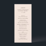 Andrea Tan Elegant Wedding Program<br><div class="desc">Traditional and elegant wedding program featuring a minimalist layout with a your monogram at the top along with your details in a classic serif font. The colour theme is tan and may be changed to any colours you choose in the design editing tool. This simple and minimal program is perfect...</div>