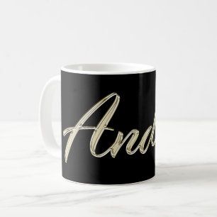 Andrea white Handwriting Tasse Kaffeetasse Coffee Mug