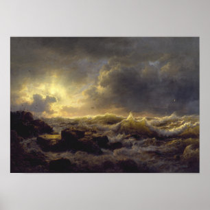 Andreas Achenbach - Clearing Up — Coast of Sicily Poster