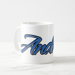 Andreas Vorname Name blue Tasse Kaffeetasse Coffee Mug