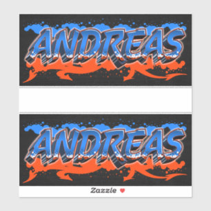 Andreas Vorname Name Graffiti Aufkleber Sticker