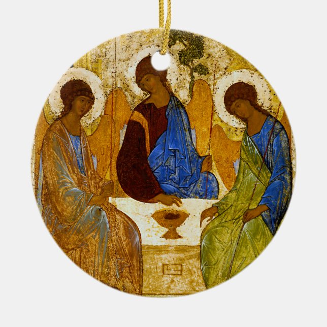 Andrei Rublev , “ Holy Trinity ” Ceramic Ornament (Front)