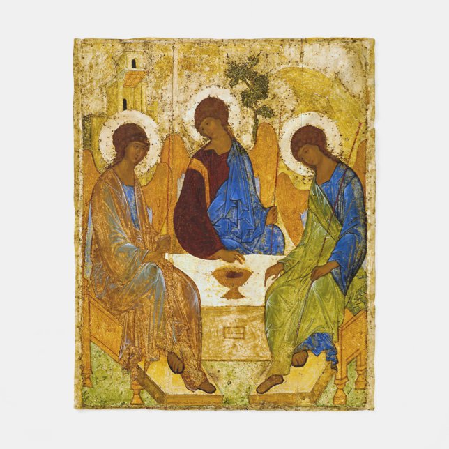 Andrei Rublev, icon of the Trinity Fleece Blanket (Front)
