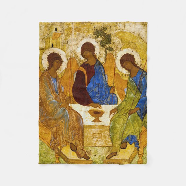 Andrei Rublev, icon of the Trinity Fleece Blanket (Front)
