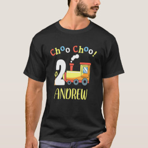 Andrew Choo Choo Two Train 2nd Birthday Turning 2 T-Shirt