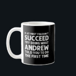 ANDREW Gift Name Personalised Birthday Funny Chris Coffee Mug<br><div class="desc">ANDREW Gift Name Personalised Birthday Funny Christmas Joke</div>