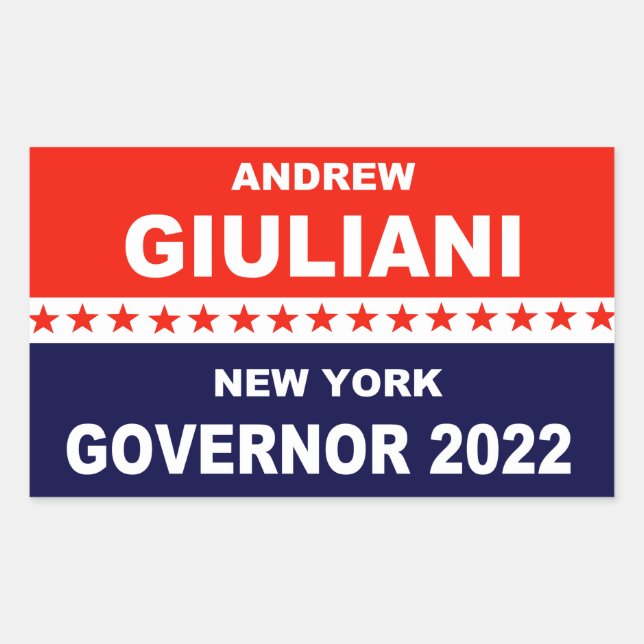 Andrew Giuliani New York Governor 2022 Rectangular Sticker (Front)