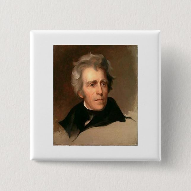 Andrew Jackson 15 Cm Square Badge (Front)