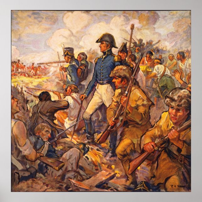 Andrew Jackson During the Battle of New Orleans Poster (Front)