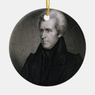 Andrew Jackson (engraving) Ceramic Tree Decoration