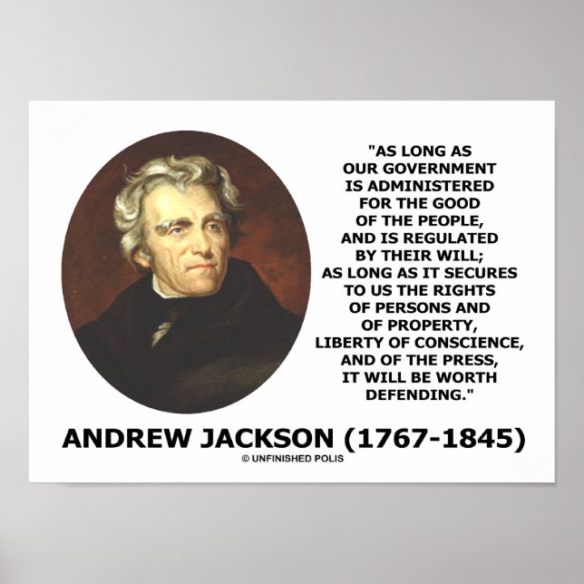 Andrew Jackson Government People Will Defending Poster (Front)