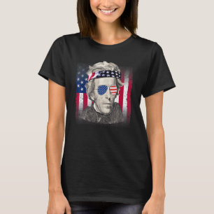 Andrew Jackson USA Flag Patriotic American Flag 4t T-Shirt