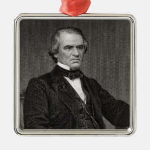 Andrew Johnson, engraved from a photograph by Thom Metal Tree Decoration