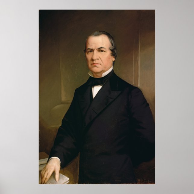 ANDREW JOHNSON Portrait by Washington B. Cooper Poster (Front)