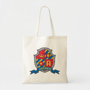 Andrew kids knight shield personalised library bag