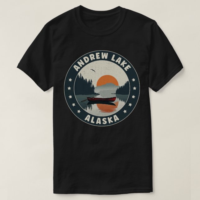 Andrew Lake Alaska Sunset TShirt (Design Front)