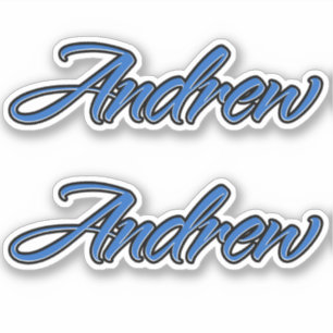 Andrew name blue sticker Sticker Sticker Stickerse