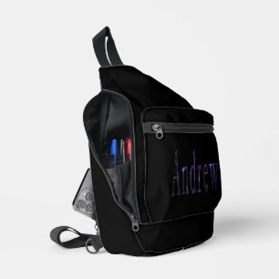 Andrew Name In Nebula Blue, Sling Bag