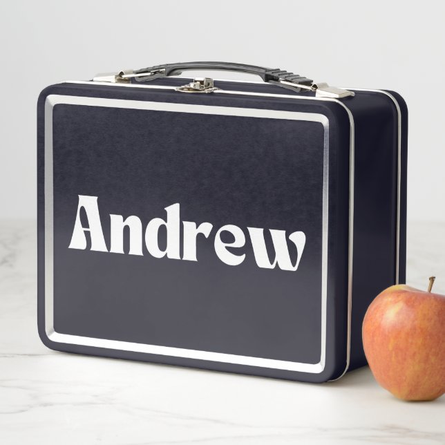 Andrew Name Personalised Metal Lunch Box (In Situ)