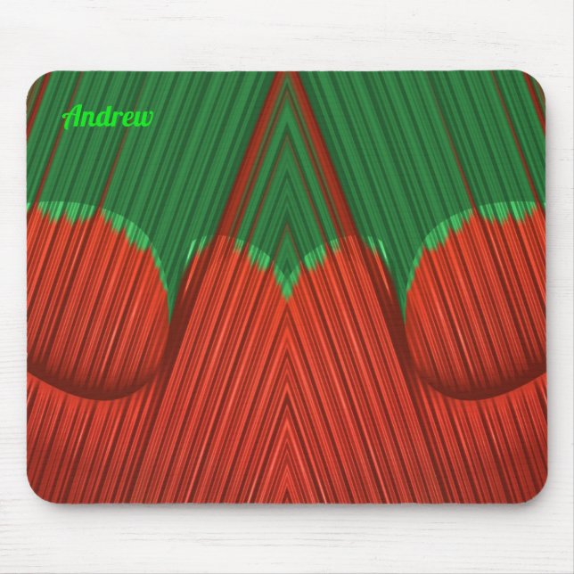 ANDREW ~ Personalised Fractal ~ Christmas Mouse Pad (Front)