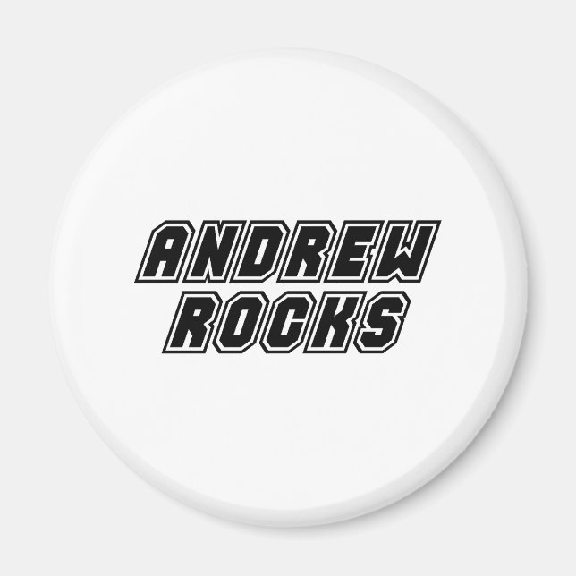 Andrew Rocks Magnet (Front)