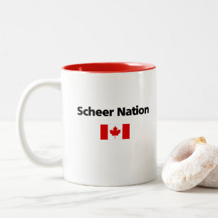 Andrew Scheer Nation Conservative Canadian Flag Two-Tone Coffee Mug