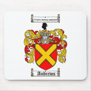 ANDREWS FAMILY CREST -  ANDREWS COAT OF ARMS MOUSE PAD