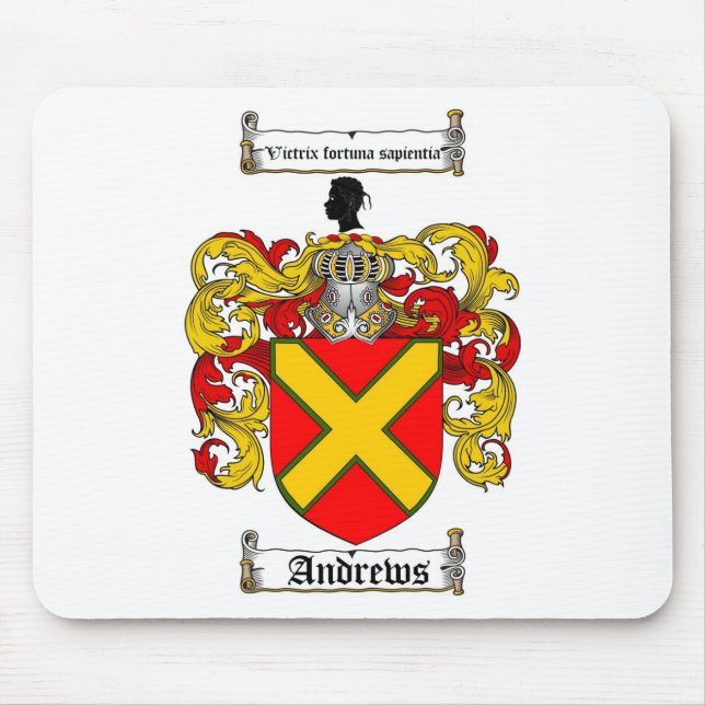 ANDREWS FAMILY CREST -  ANDREWS COAT OF ARMS MOUSE PAD (Front)