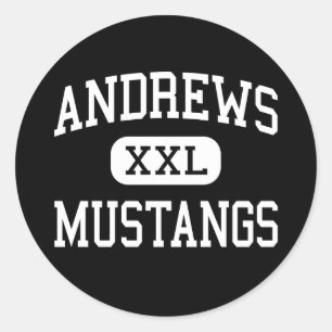 Andrews - Mustangs - High School - Andrews Texas Classic Round Sticker