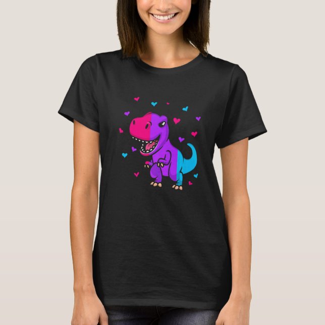 Androgyne Pride Flag Dinosaur Androgyne Flag T-Shirt (Front)