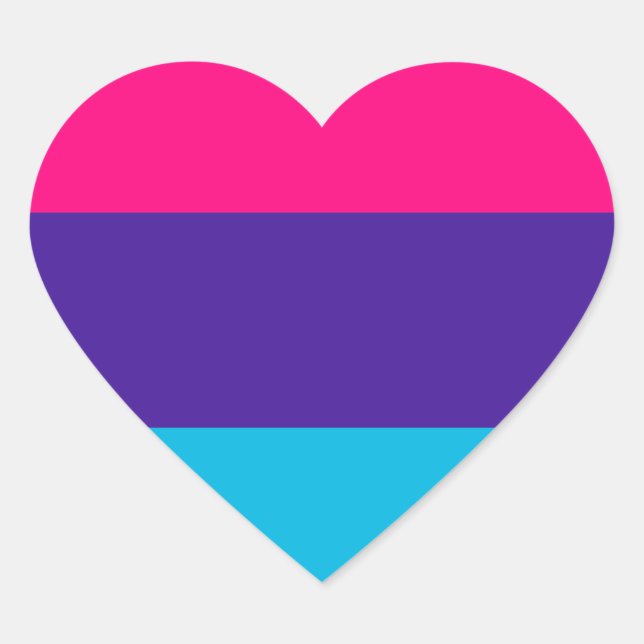 Androgyne Pride Flag Heart Sticker (Front)