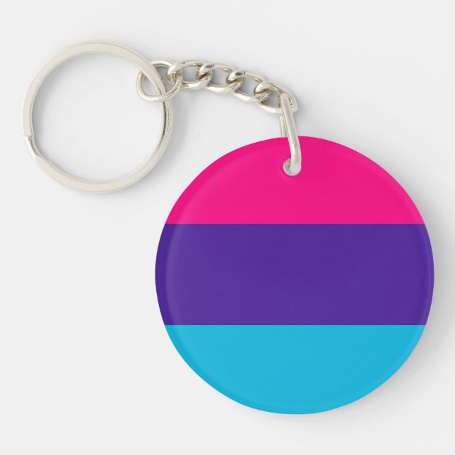 Androgyne Pride Flag Key Ring (Front)