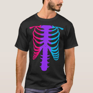 Androgyne Pride Flag Skeleton Ribcage Androgyne T-Shirt
