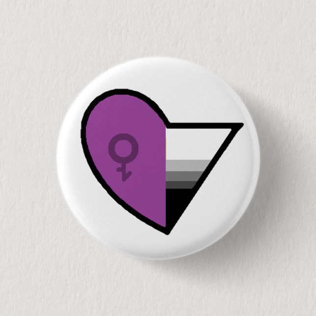 Androgynoromantic Demisexual 3 Cm Round Badge (Front)